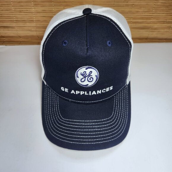 Vintage GE Appliances Snap-Back Hat Dark Blue White Mesh Back 100% Cotton - Picture 2 of 10